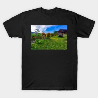 landscape with a house in the background T-Shirt
